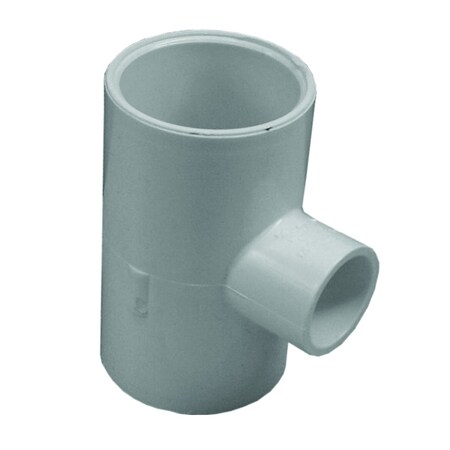 LASCO 401166BC Reducing Pipe Tee, 1-1/4 X 1/2 In, Slip, PVC, SCH 40 Schedule
